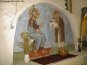 Собор Иоанна Предтечи. Поднесение Христу модели Иоановского собора Св. Евпраксией. Фреска в аркасолии
